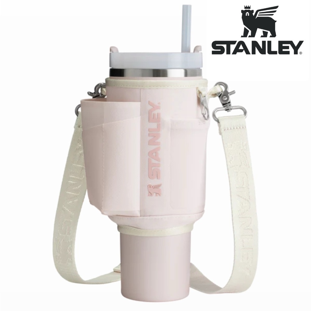 Stanley The All Day Quencher Carry-All shoulder strap cup holder - Rose Quartz